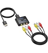 CAMWAY RCA to HDMI Converter with AV Cable - 16:9/4:3 Conversion 1080P AV to HDMI Adapter for Wii...
