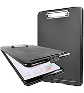 Lemical Clipboard with Storage Magazine File Organizer A4 Nursing Clip Board with Pen Holder Clip...