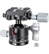 Koolehaoda Tripod Head Mini Ball Head Camera 360° Panoramic Head with 1/4