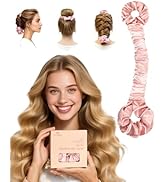 BONNET QUEEN Multi-function Satin Heatless Hair Curler &amp; Hair Tie Non-Heating Hair Roller Curling...