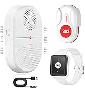 ChunHee Wireless Caregiver Pager Call Button Nurse Alert System Call Bell for Home/Elderly/Patien...