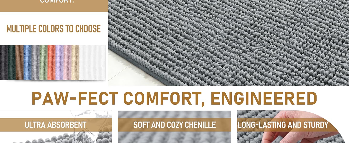OLANLY Chenille Mud Mat