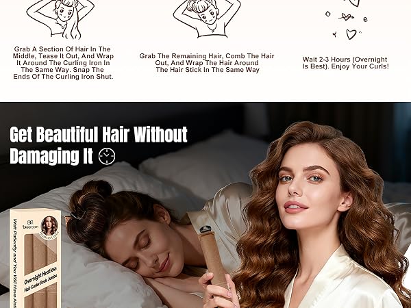 overnight blowout rods hair curlers hair curlers to sleep in hair styling products 