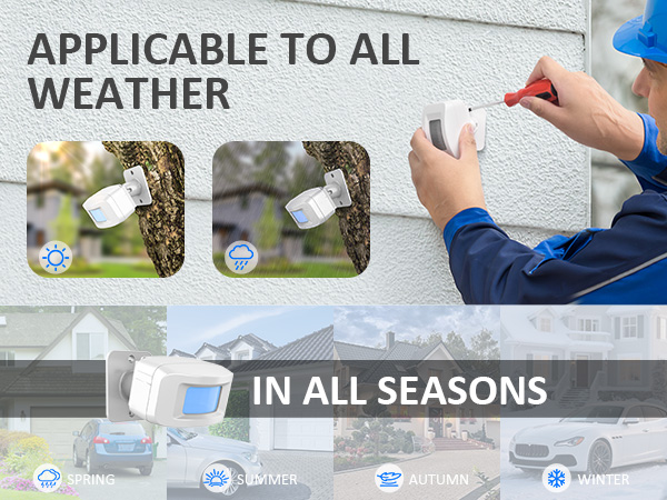 driveway alarms wireless outside weatherproof