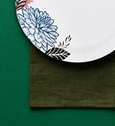 JOLLY CHEF 140 Count Paper Plates 10 inch Soak Proof, Cut Proof, Heavy Duty Flower Printed Dispos...