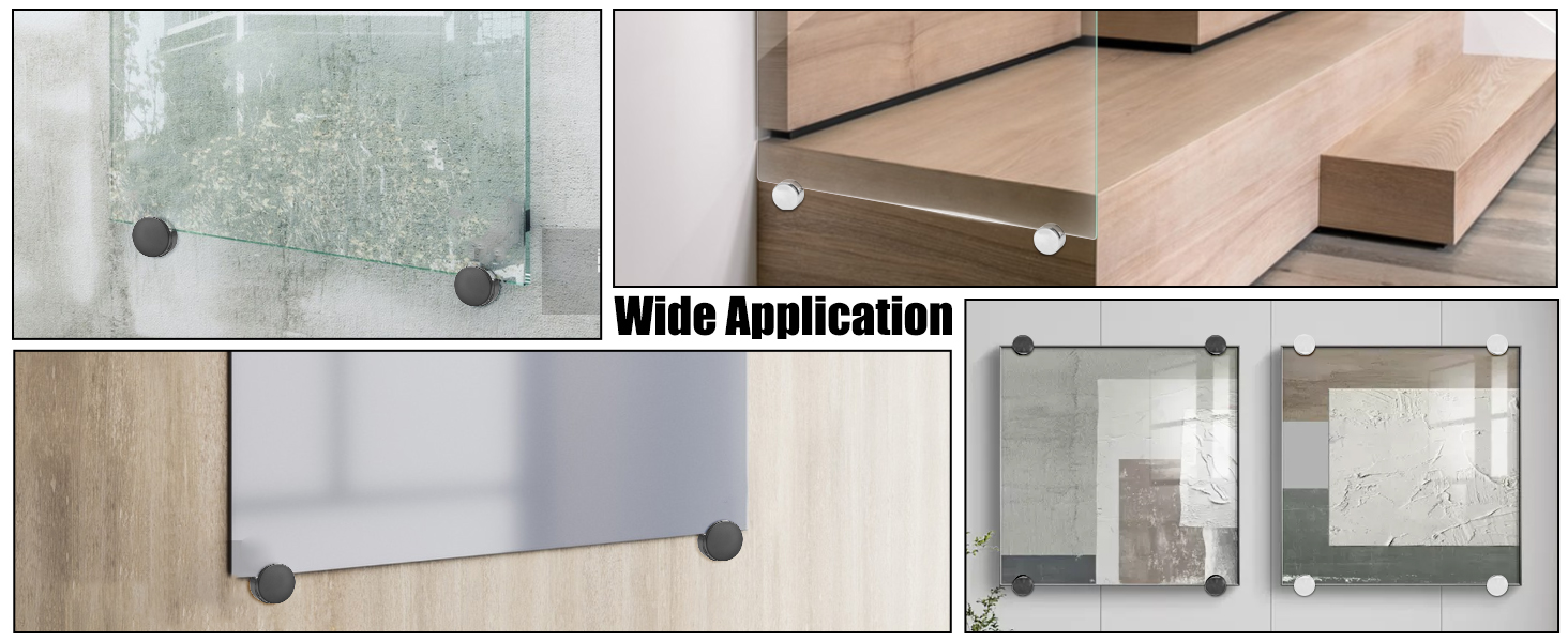  Mirror Mounting Brackets Glass Clips Clamps 
