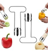 2 PCS Red Bell Pepper Seed Corer-Multifunctional Fruit And Vegetable Core Remover,Kitchen Gadgets...