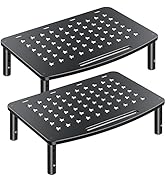 Zimilar 2 Pack Monitor Stands Risers, 3 Height Adjustable Monitor Riser for Laptop, Printer, iMac...