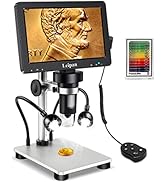 7" LCD Digital Microscope 1200X,Leipan 12MP Coin Microscope with Screen for Adults,1080P Video Mi...