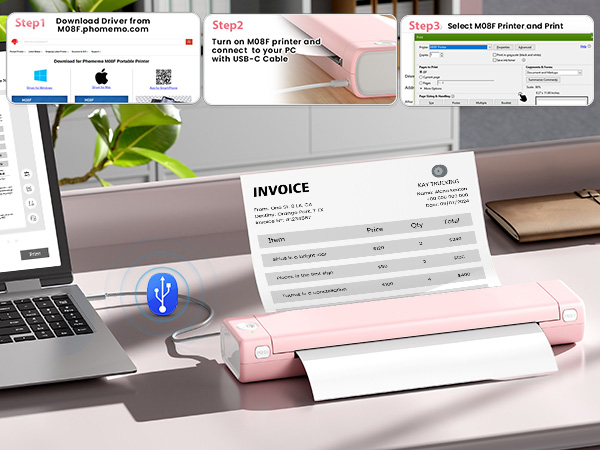 Phomemo Portable Printers Wireless for Travel,Phomemo Portable Printers Wireless for Travel