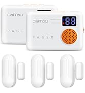 CallToU Door Sensor, Potable Door Alarms when Opened, Door Chime with 2 Chime Adjustable Vibratio...