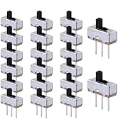 40Pcs SS12D00G3 SPDT Slide Switch, 3-Pin 2-Position PCB Panel Mount, Mini Vertical 0.5A 50V DC