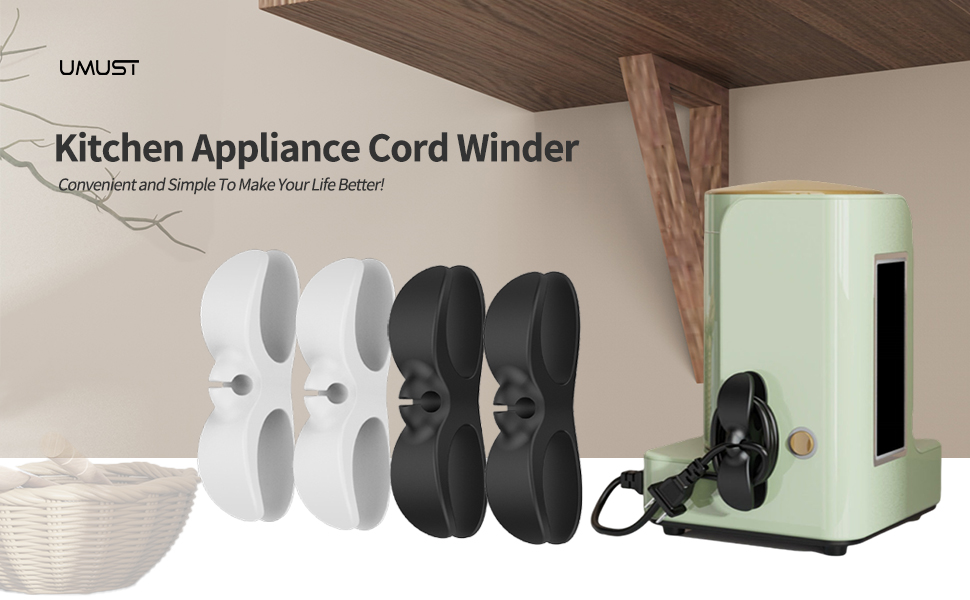 Cord Organizer for Kitchen Appliance, Cord Holder for appliance appliance, cord organizer stick on