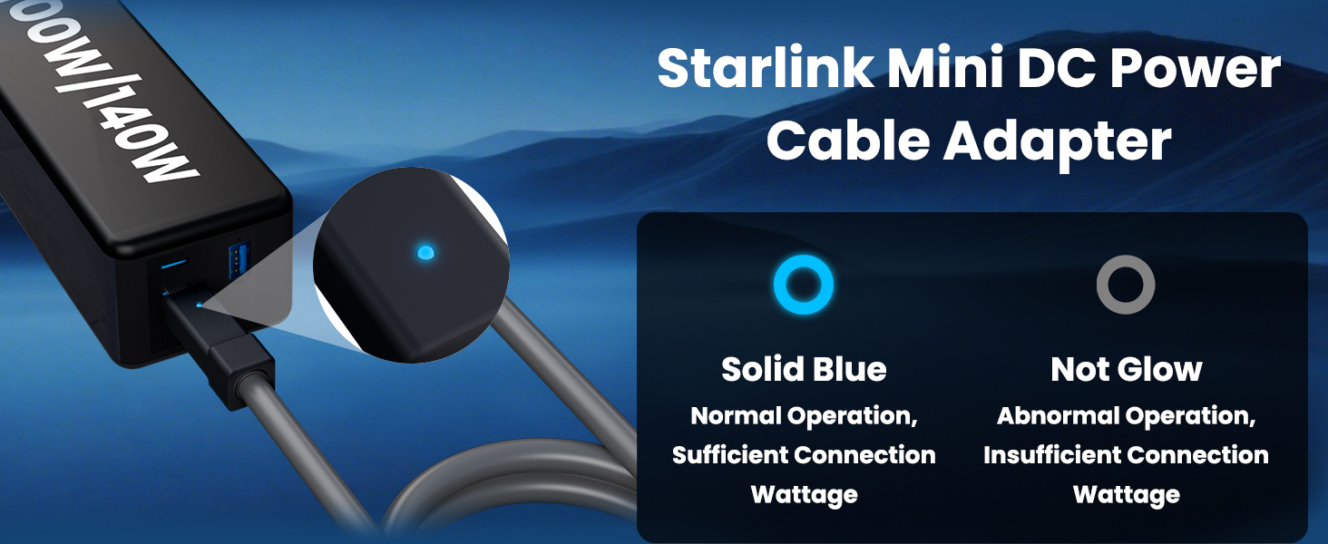 Starlink Mini Cable Adapter, USB C to DC Adapter Power Cable Adapter for Starlink Mini