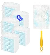 50 Count 180° Multi-Surface Feather Duster Refills Compatible with Swiffer Handle, Heavy Duty Dus...