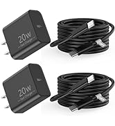 Matsusho iPhone 15 Charger Fast Charging 10 FT, 2 Pack 20W USB C Wall Charger with 10FT Long Type...