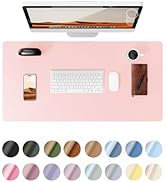 YSAGi Leather Desk Protector, Office Mat, Large Mouse Mat, Non-Slip PU Leather Blotter, Laptop Pa...