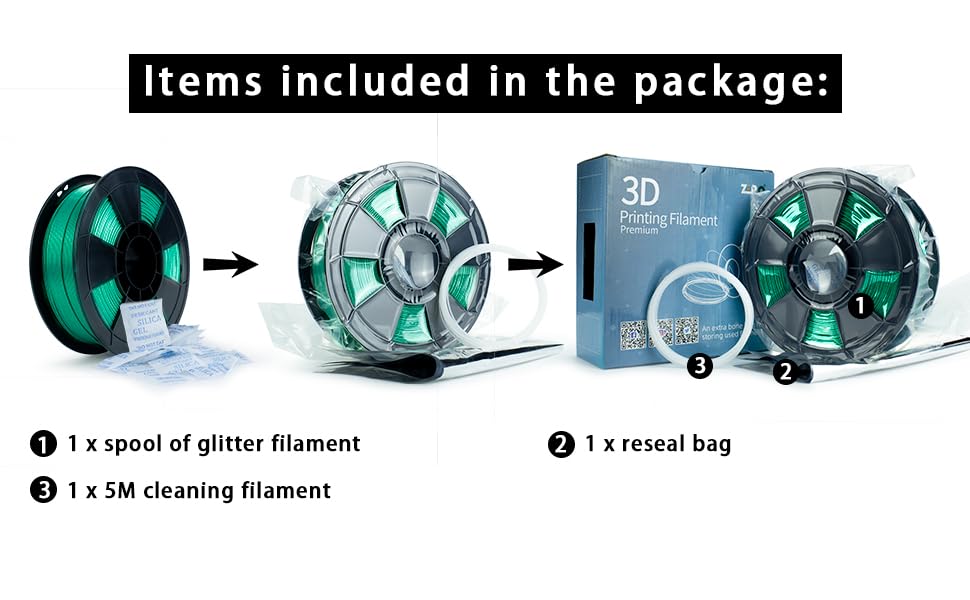 Glitter PLA filament 6