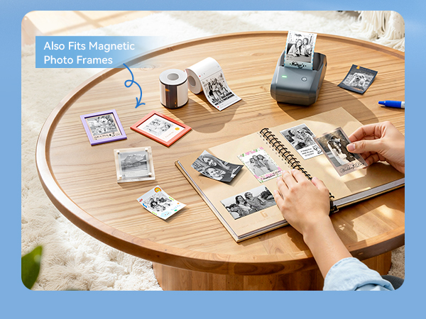 b21 pro label maker can support picture/photo labels, redblack colorful labels and thermal labels