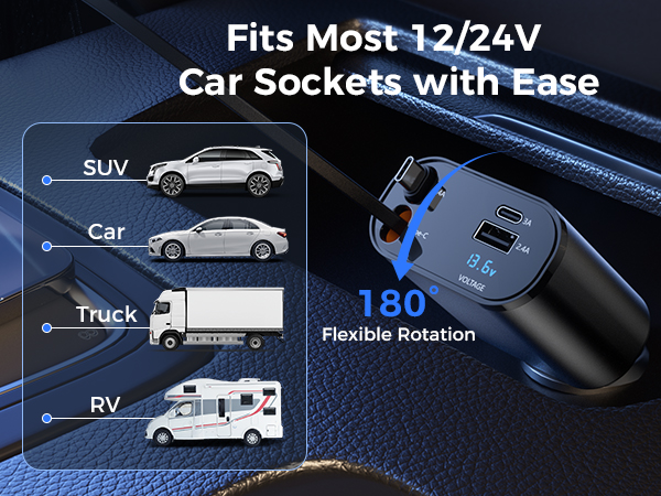 iphone 15 retractable car charger