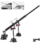 Mechrig Suction Cup Car Mount Kit for Insta360 X5/X4/X3, Suction Cup Camera Mount with Telescopic...