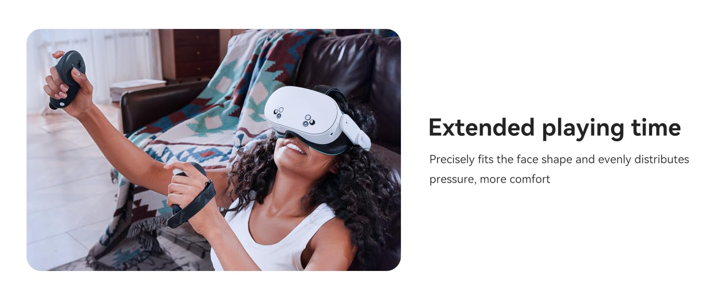 a woman wearing a vr headset with a smartphone in her hand.