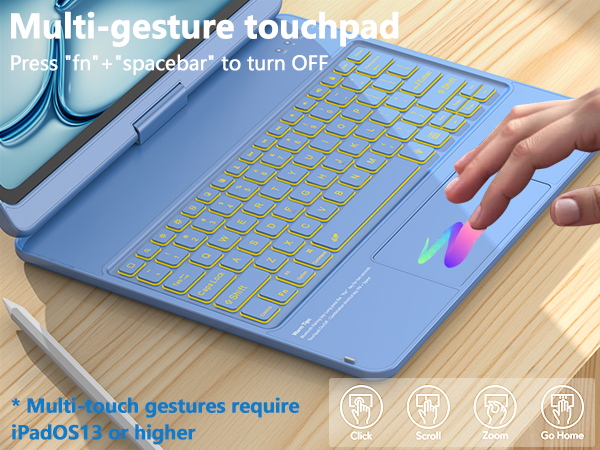 ipad air 13 inch keyboard case blue 4