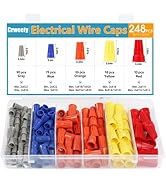 248pcs Wire Connectors Nuts Colorful Wire Caps Electrical Wire Connectors Wire Twist Nuts Assortm...