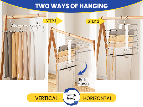 pants hangers plastic no slip storage stainless steel portable skirt travel