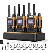 KETELESE T4 Waterproof Radios Walkie Talkies 6 Pack, IP67 FRS Two Way Radio with Headsets and Cha...
