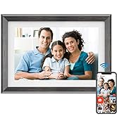 YunQiDeer Digital Picture Frame WiFi 10.1 inch IPS Touch Screen HD Display,16GB Storage, Auto-Rot...