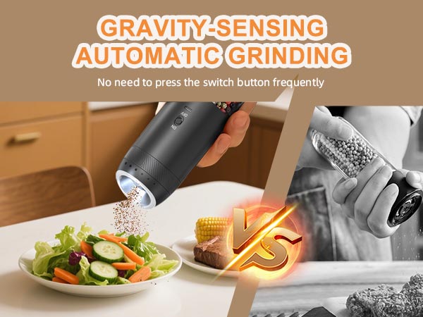 GRAVITY SENSING MAKES IT CONVENIENT TO USE