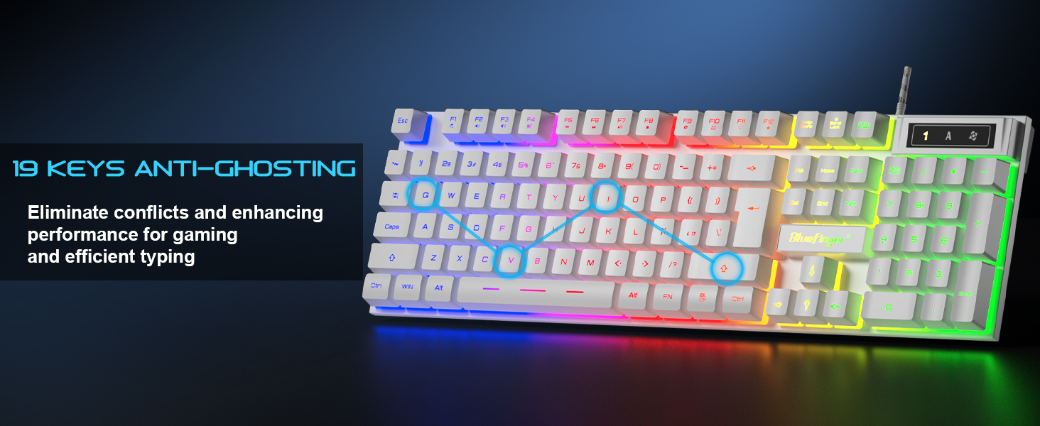 backlit keyboard and mouse gaming