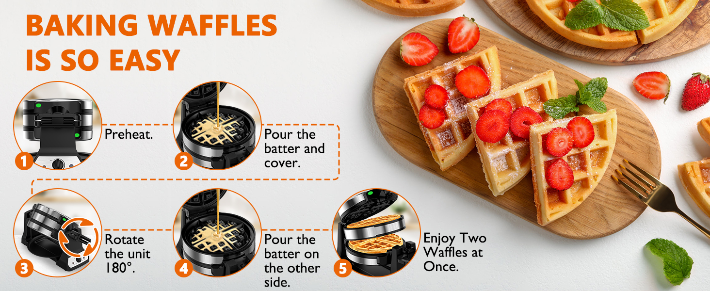 BAKING WAFFLES IS SO EASY