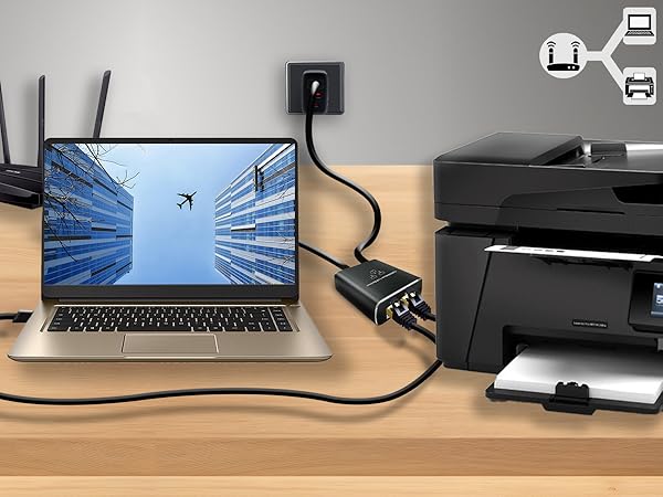 Ethernet Cable Splitter 1 to 2