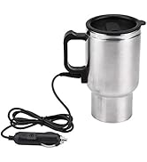 Electric Water Kettle, Duokon 12V Car 450ml Coffee Mug Electric In-car Stainless Steel Travel Hea...