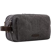BAGSMART Toiletry Bag for Men, Canvas Travel Toiletry Organizer Dopp Kit Water-resistant Shaving ...