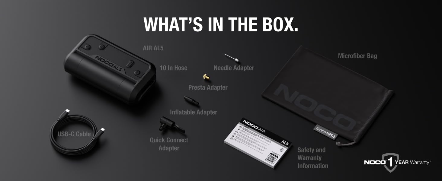 whats in the box tire inflator air compressor needle presta inflatable adapter attachment accessory