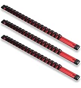 ALOANES 3 PC 3/8-Inch Drive Aluminum Alloy Socket Organizer, Heavy Duty Socket Racks, Socket Hold...