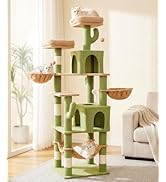 AMHANCIBLE Cactus Cat Tree, 70 Inch Tall Cat Tower for Indoor Cats, Multi-Level Cat Tree with Scr...