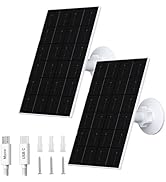 FUTUREZEN 4W Solar Panel for Security Camera, Type-C/Micro USB Solar Charger for Rechargeable Bat...