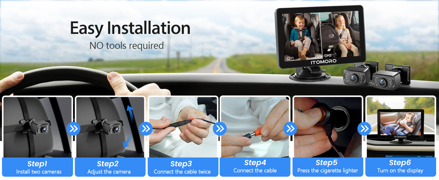 car baby camera is very easy to install