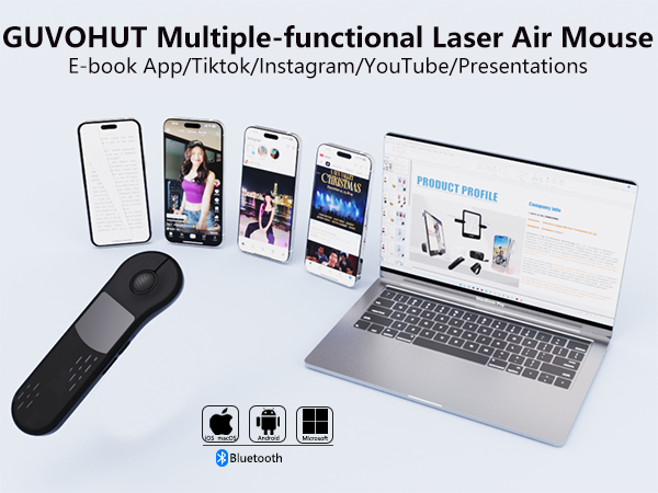GUVOHUT Multiple-functional Laser Air Mouse