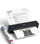 Inkless Portable Printer for Travel, Wireless Thermal Printer Supports 8.5 x 11" US Letter, A4, M...