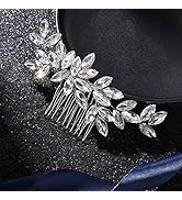 Latious Crystal Bride Wedding Hair Comb Silver Rhinestone Bridal Hair Clip Sparkly Hair Piece Gem...