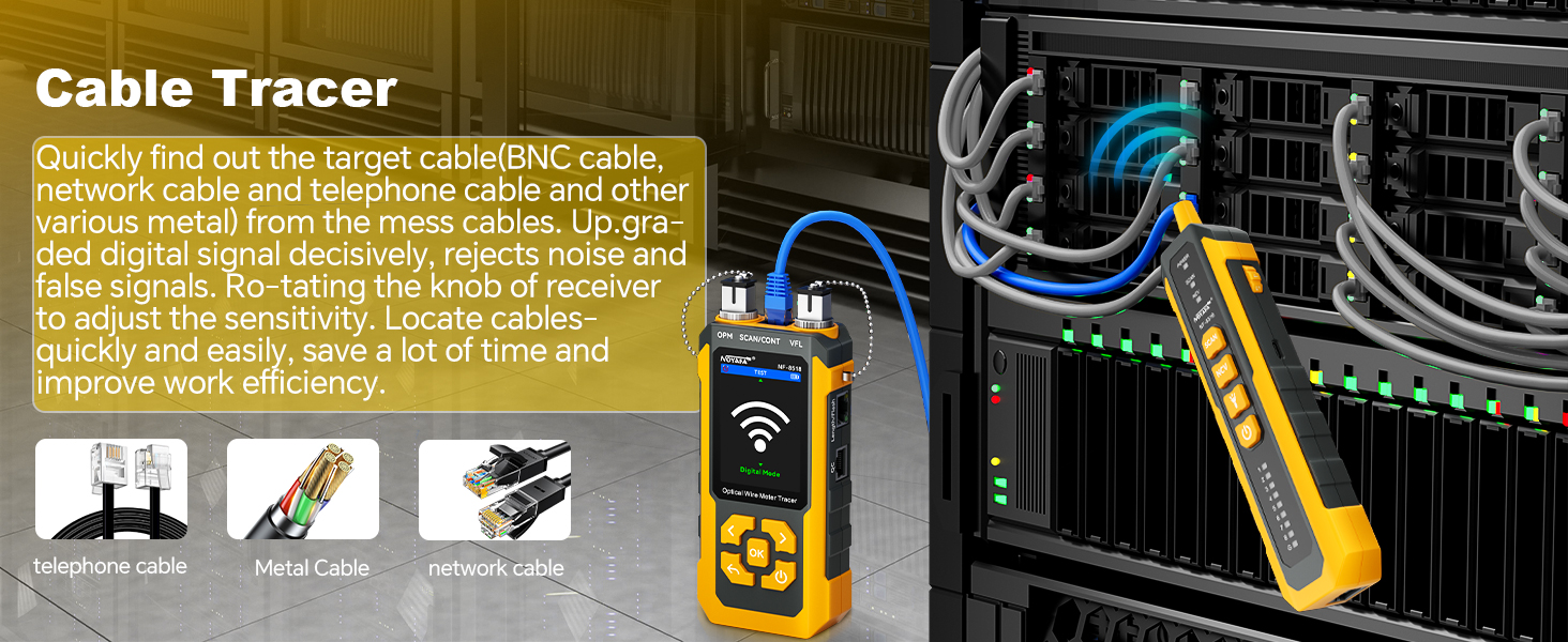 NF-8518 Network Cable Tester with Optical Power Meter, Ethernet Cable Tester
