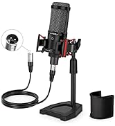PROAR XLR Podcast Microphone Professional Cardioid Condenser Microphone for PC Computer Studio XL...