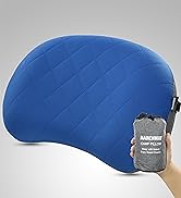 MARCHWAY Ultralight Inflatable Camping Pillow with Soft Washable Cover, Compact Compressible Port...