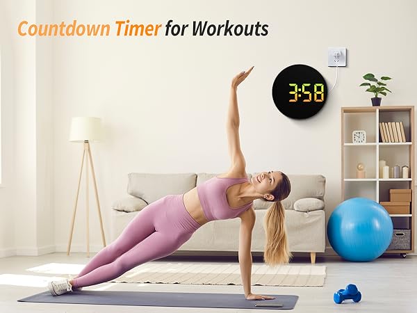 digital wall clock timer for gym