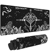 Moth Mushroom Botany Aesthetic Magic Moon Phases Mouse Pad Long Extended XL Mousepad Desk Pad Gam...